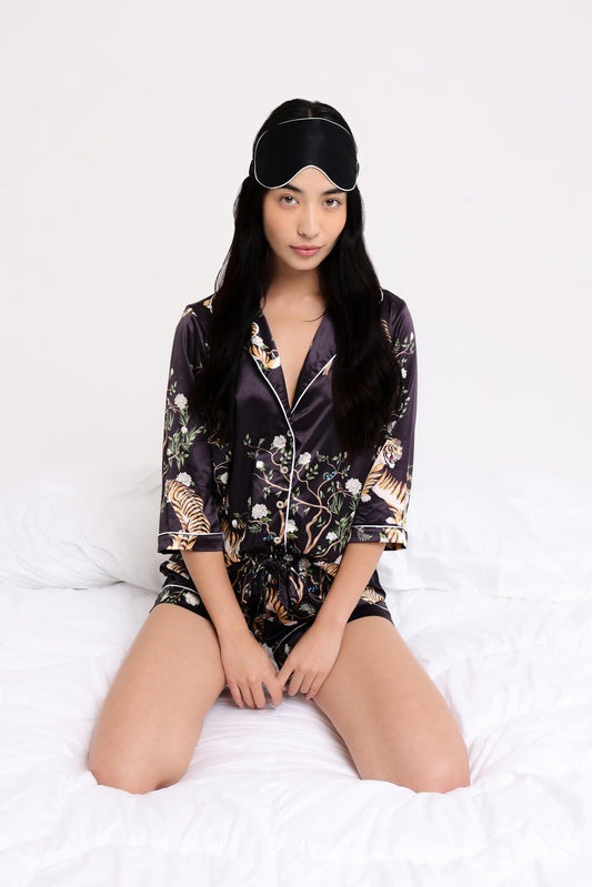 Pijama Classic Curto Satin Animale