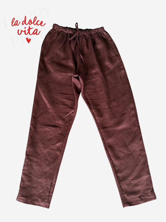 Breezy Pants Choco Puro Linho