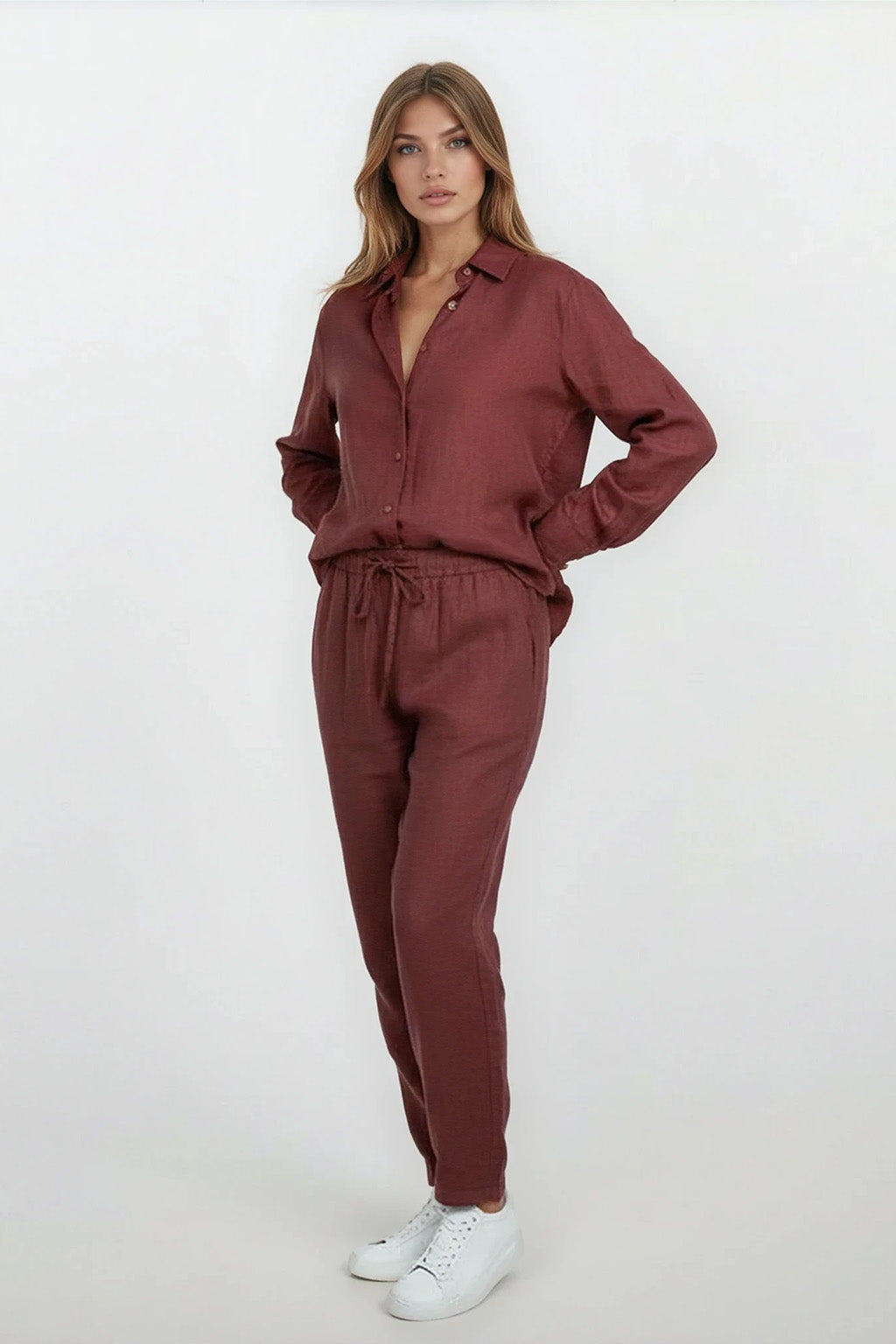 Breezy Pants Puro Linho Choco