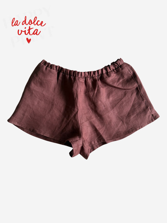 Shorts Breezy Choco Puro Linho